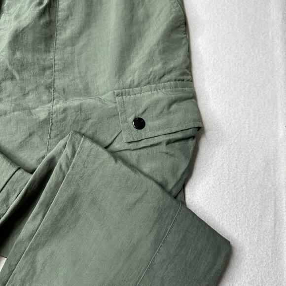 Pacsun Pant Size L Womens Relaxed Fit Elastic Waist Pockets Olive Green Cargo - Picture 3 of 12